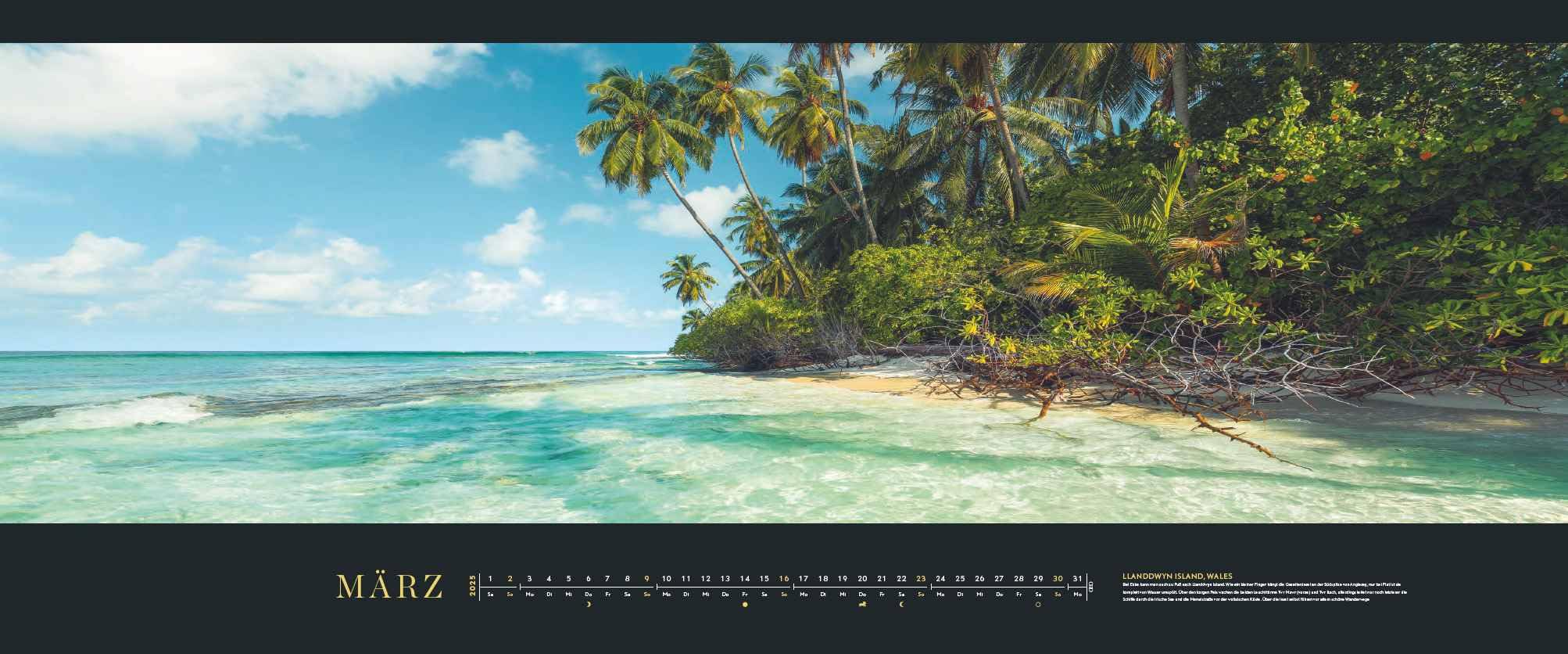 GEO - Panorama: Orte der Stille 2025 - Wandkalender für Ruhe und Besinnung, Großformat 120x50 cm, mit Bildern Ruhiger Refugien