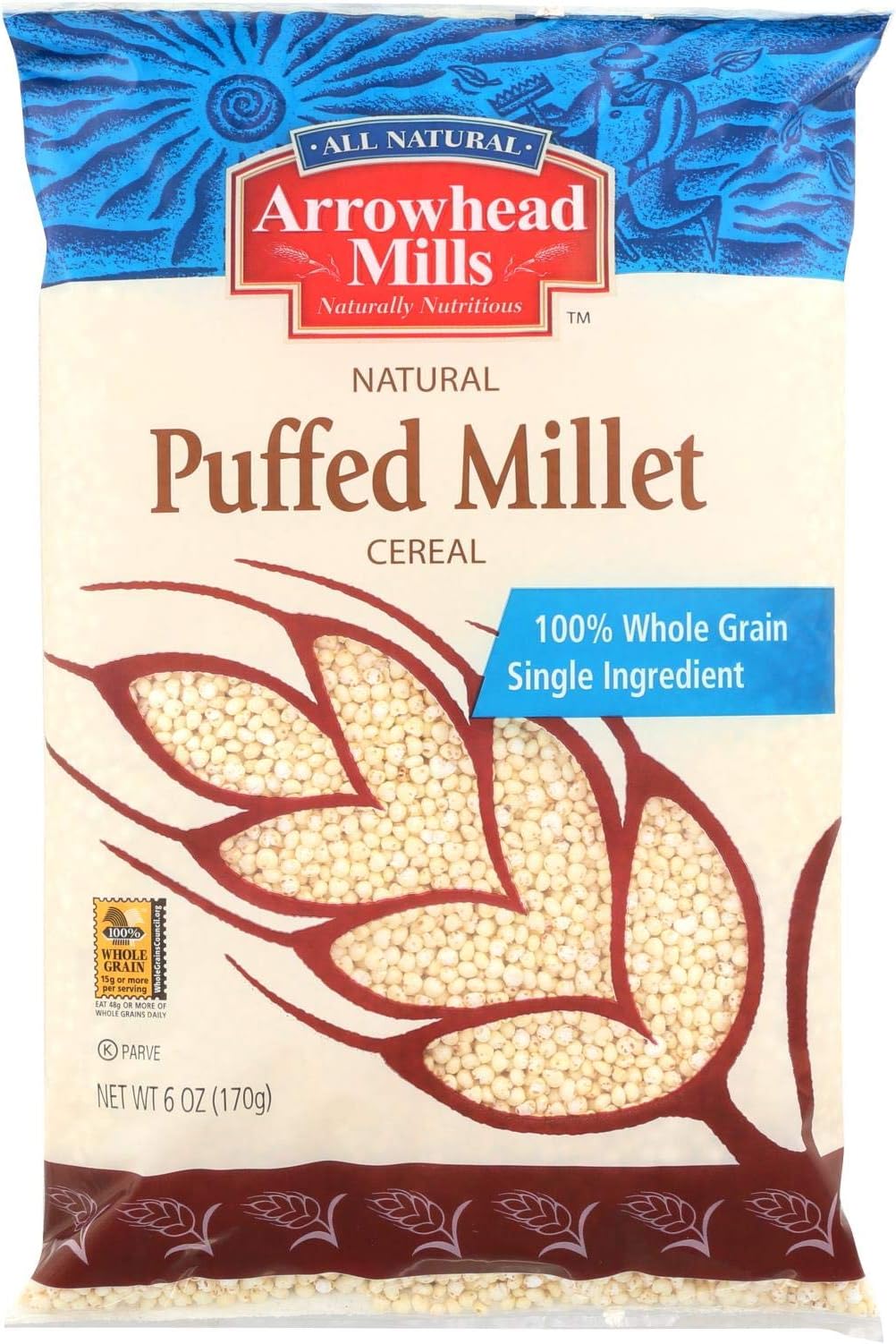 Arrowhead Mills Organic Puffed Kamut Cereal, 6 oz Pack of