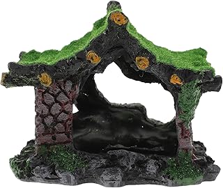 Mipcase Aquário Decoração Casa Resina Peixe Esconderijo Casa Betta Escondendo Réptil Buraco Abrigo Log Troncos Acessórios Caverna Ornamento Esconderijo De Peixes Pequenos Musgo