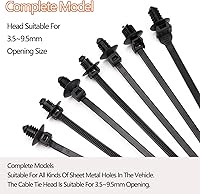 Vista 3 de 70 piezas de bridas de cables con montaje a presión de nylon con cierre de cremallera, bridas de plástico resistentes, bridas de cremallera