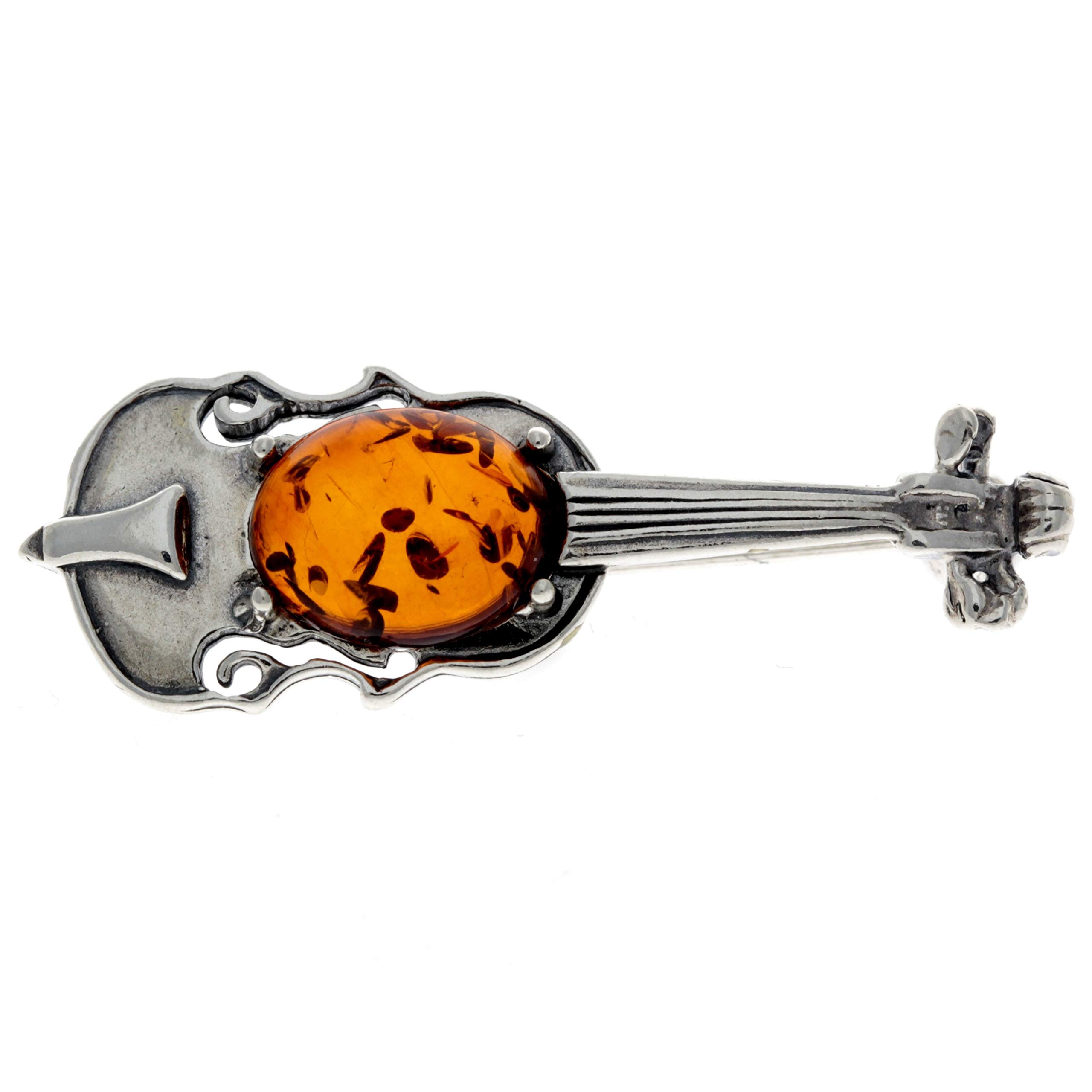 SilverAmber - 4106 - Broche Femme - Ambre - Argent 925/1000