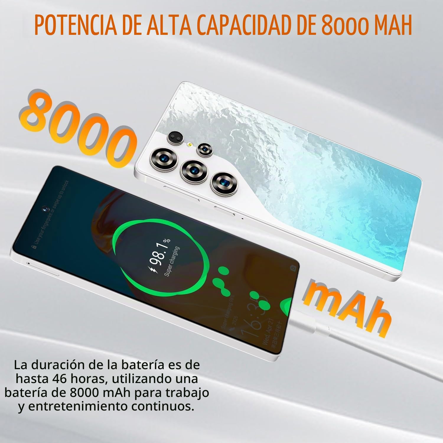 Teléfono Móvil S26 Ultra 5G Actualizado, Android 14.0, Cámara De 7.3 Pulgadas, 16 GB RAM 1 TB ROM, 8000 MAh, 72 MP, 108 MP, 3 Ranuras Para Tarjetas, Dual SIM, Desbloqueado Gratis,Pink-7.3 Inch