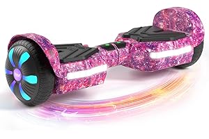 SIMATE Hoverboard with Bluetooth Speakers and LED Light-Up Wheels