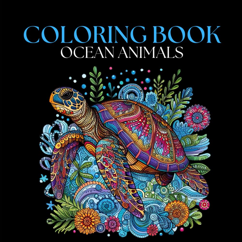 Adult Coloring book: Oceans of Serenity: An Adult Coloring Book of Ocean Animals