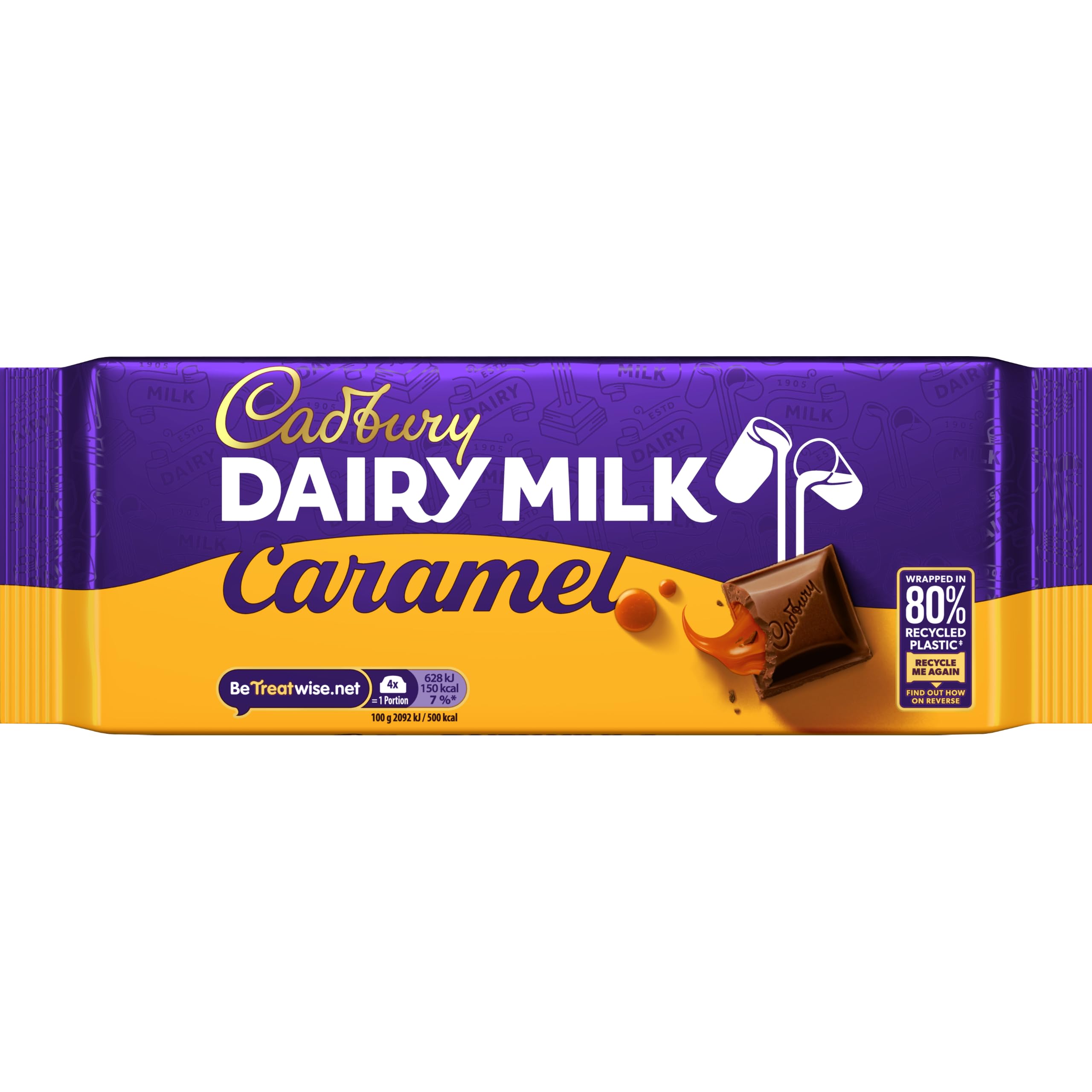 Cadbury Dairy Milk Caramel Chocolate Bar, 180 g (Pack of 1)