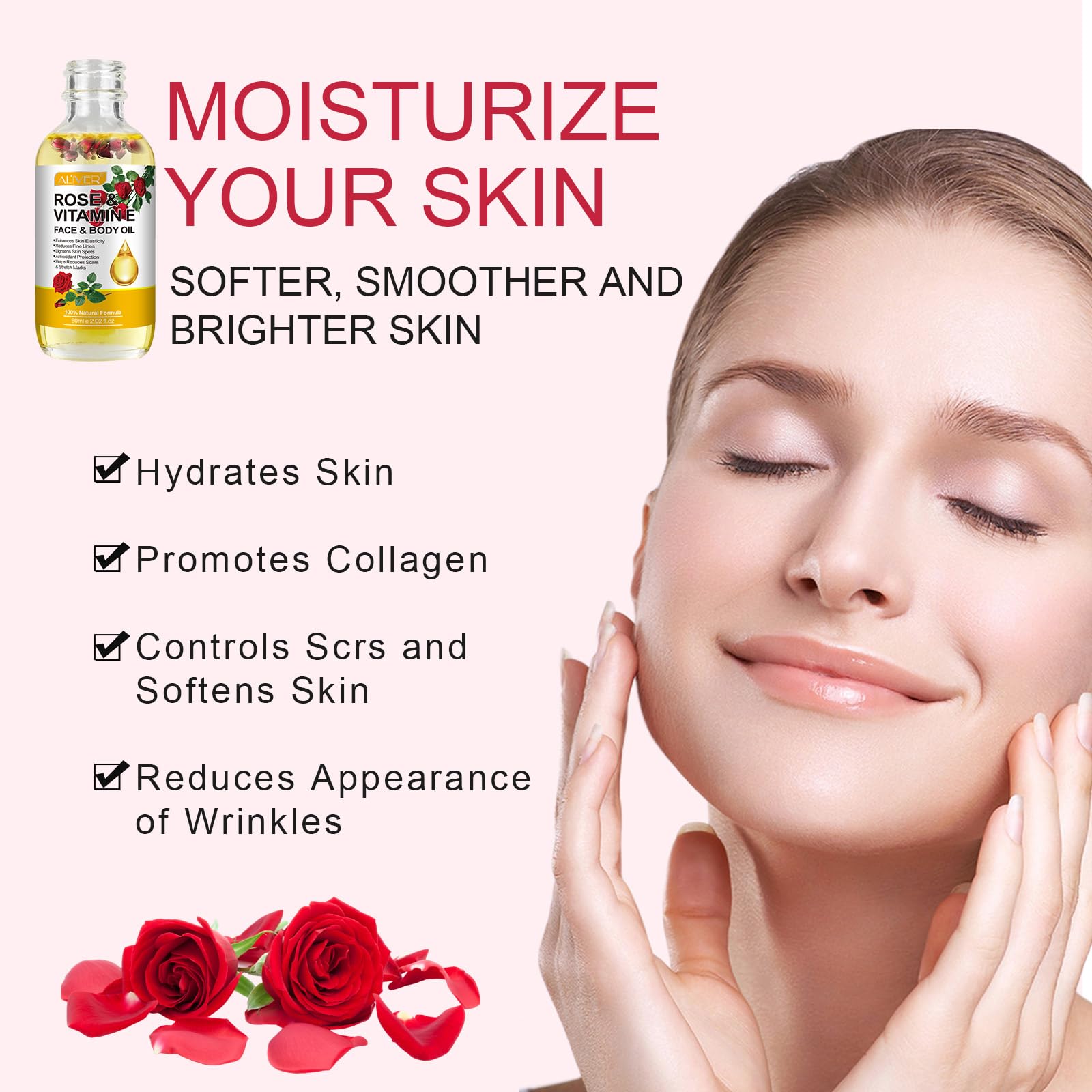 Vitamin E Oil for Skin Face, Hair and Nail Cuticles, rosehip oil for face vitamin e oil for skin Soothing Skin, Dry Skin - Image 4