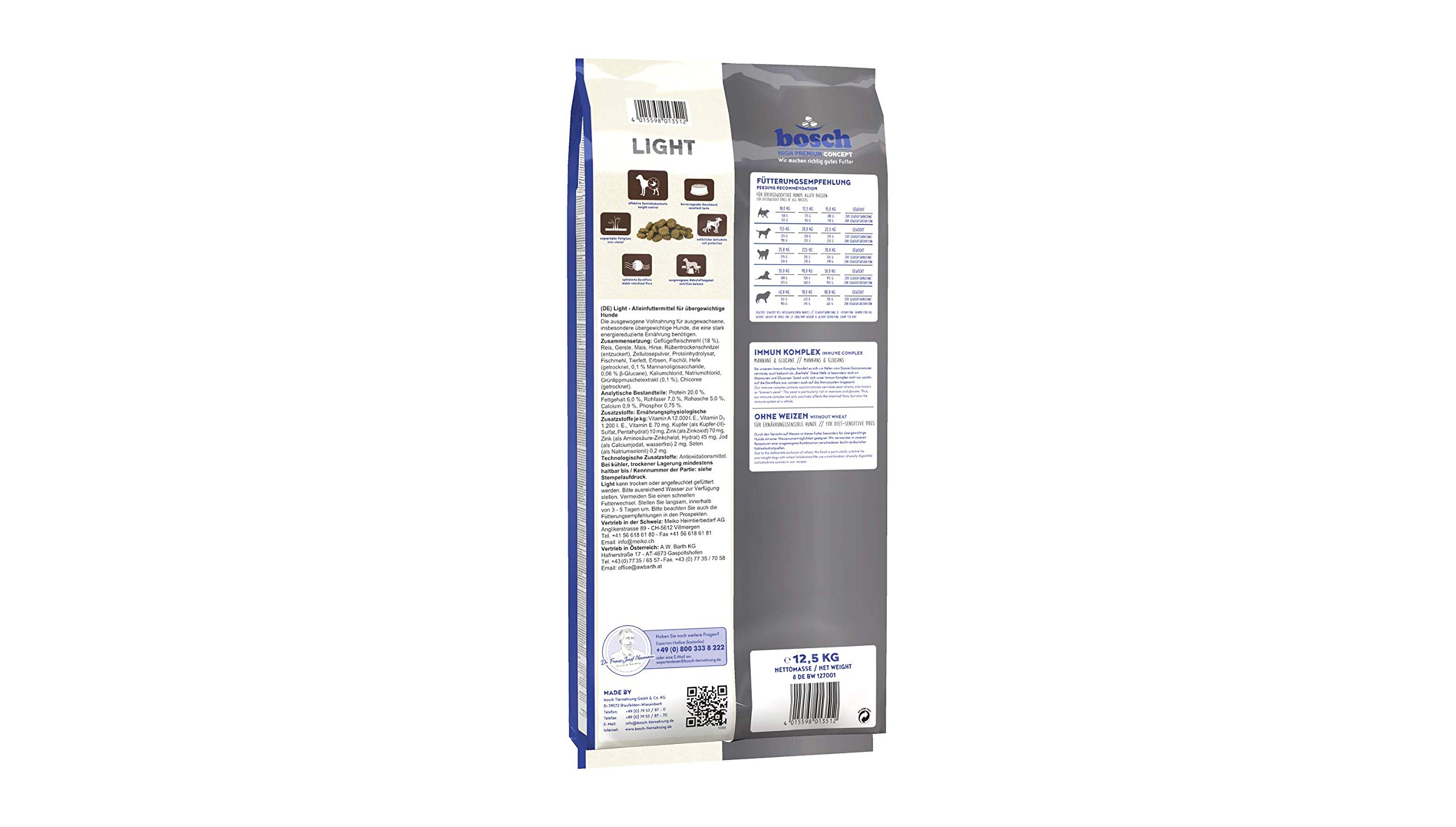bosch HPC Light - Aliments secs pour chiens en surpoids de toutes races - 1 x 12,5 kg