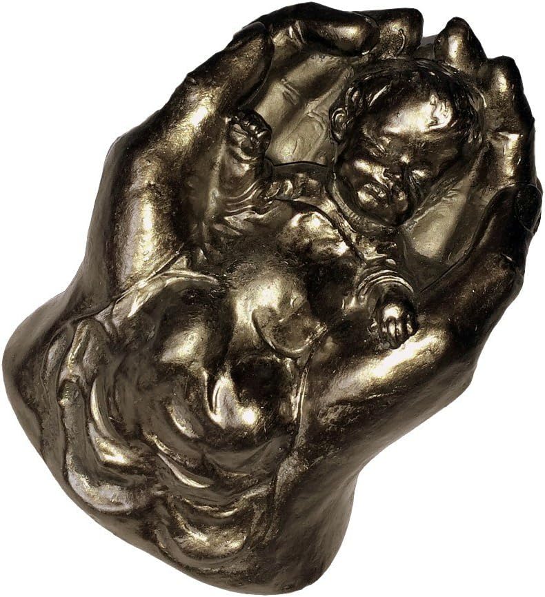 Gilde Figurine by Dorothea Steigerwald 'Immer Geborgen' Religious Art Sculpture & Ornament 37909 Bronze Design