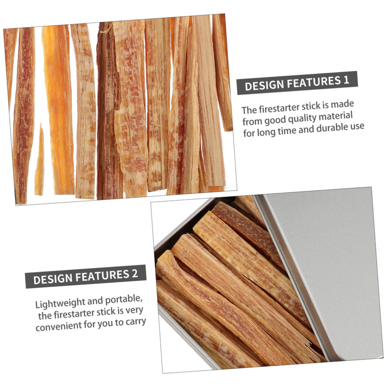 ifundom Kit Allume-feu Bois Naturel Séché pour Camping Barbecue Cheminée Poêle Four à Pizza Extérieur