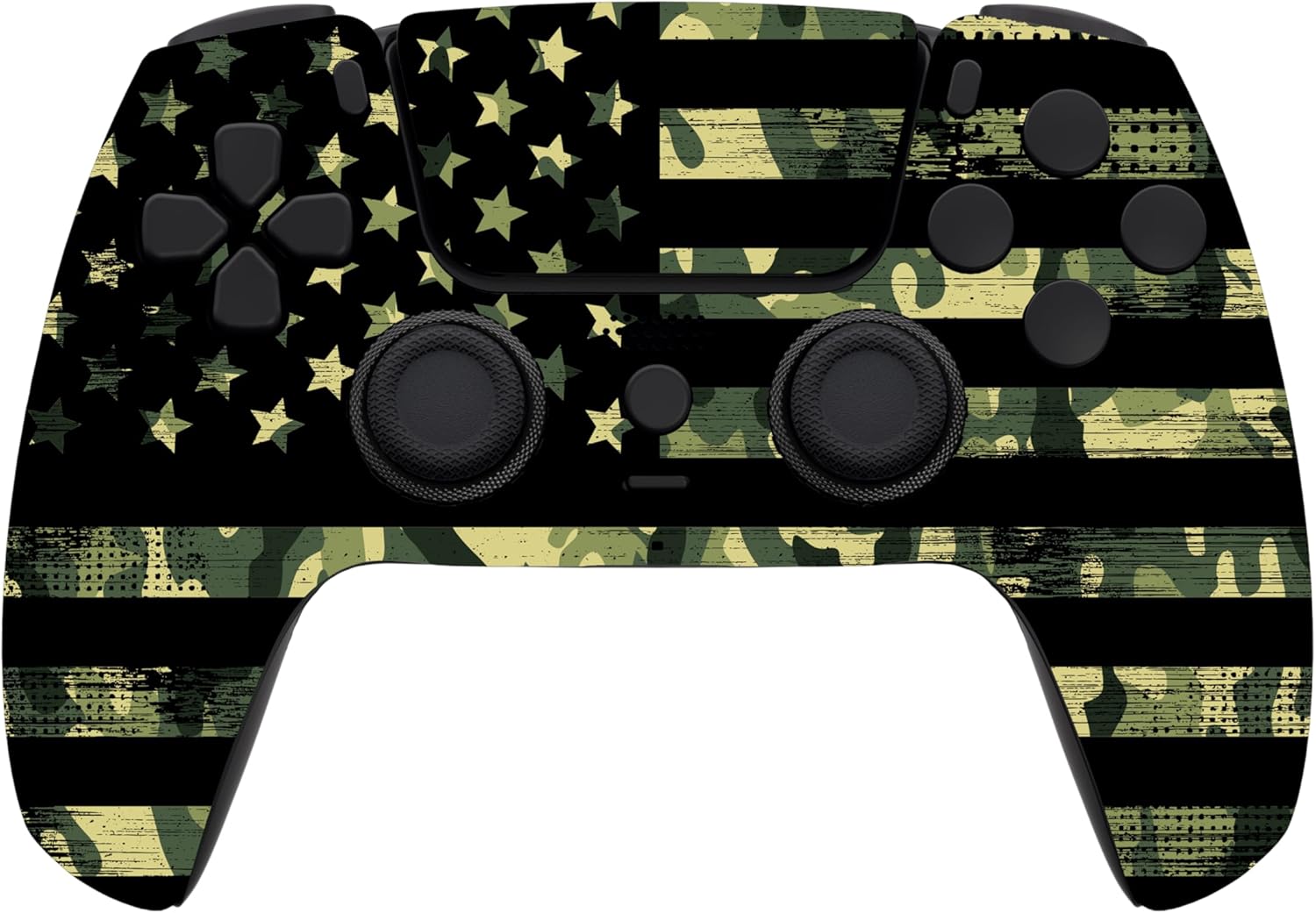Product image of Custom Wireless Controller for PS5 - Hand Airbrushed & Multiple Designs Available (Camo Flag)