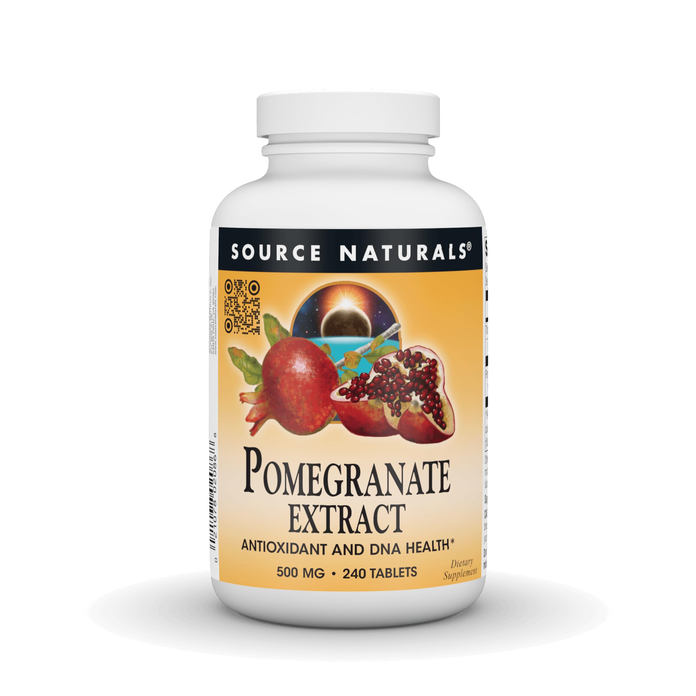 Source Naturals, Pomegranate Extract. Vegetarian - 500mg - 240 Tablets 240 Count (Pack of 1)