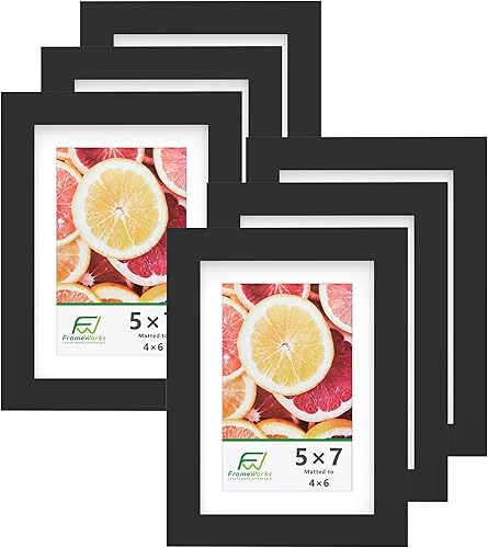 Vista 19 de FrameWorks Marcos de fotos clásicos de madera de 12 x 16 a 8 x 12 pulgadas con vidrio templado, roble dorado, paquete de 6