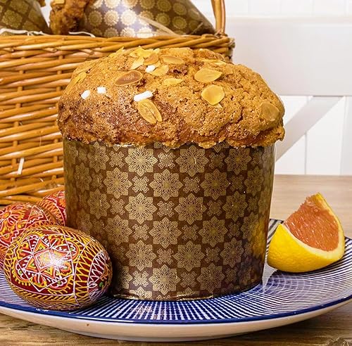 Miniatura 4 de Pan de Pascua Formas Paska Pan Molde Kulich Paskha Pantone 12pcs Medio 12.35 oz - Pan Stampo por Molde Pandoro Panettone Moldes de papel - Envoltura