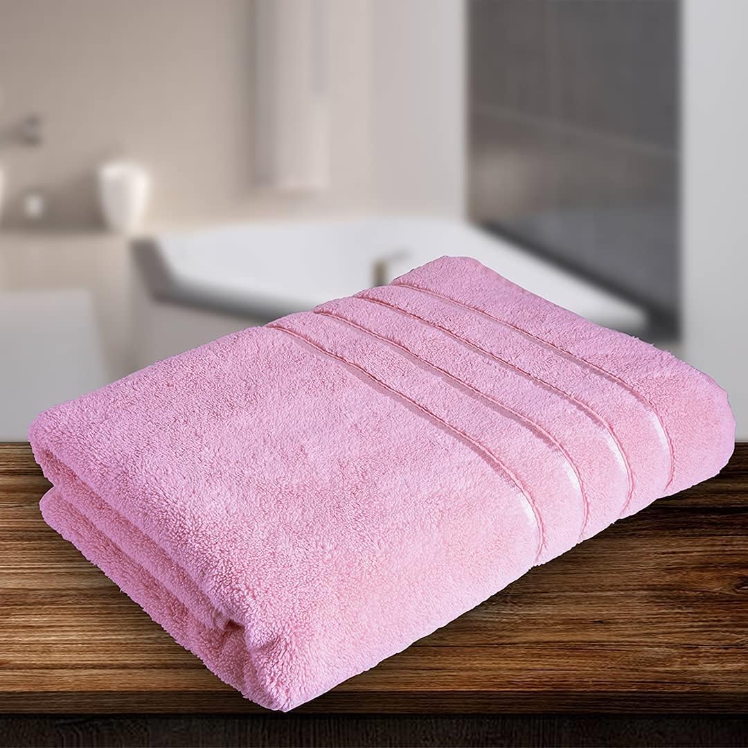 Bath Towel for Men (550 GSM, 75x150cm,) Bath Towel for Women Skin Friendly Fabric | Micro Fibre Bath Towel Set | Bath Towel for Men Large Size Ultrasoft & Highly Absorbent [Pink]-image-18