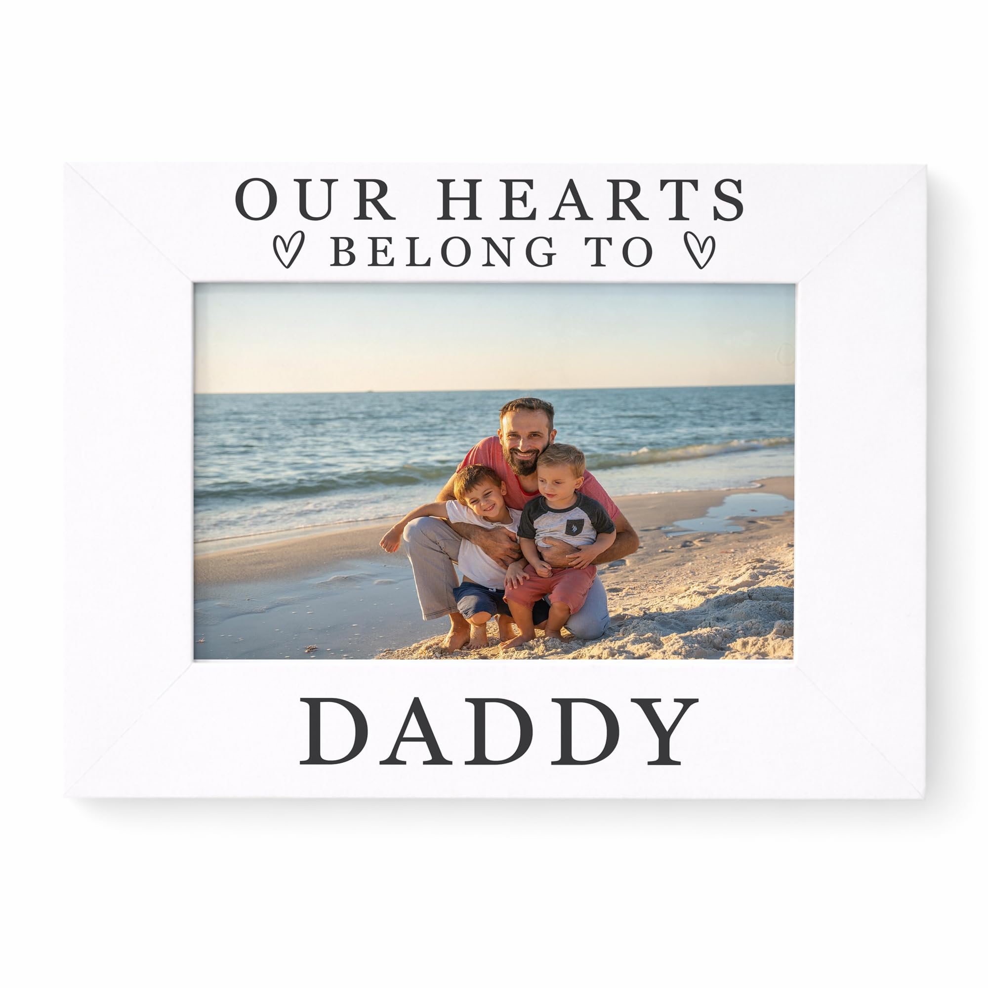 RED OCEAN Gifts For Daddy - Hearts Belong To Daddy Photo Frame - Daddy Gift Idea - Birthday Present - Fathers Day Gift - Birthday Gifts - From Daughter Son