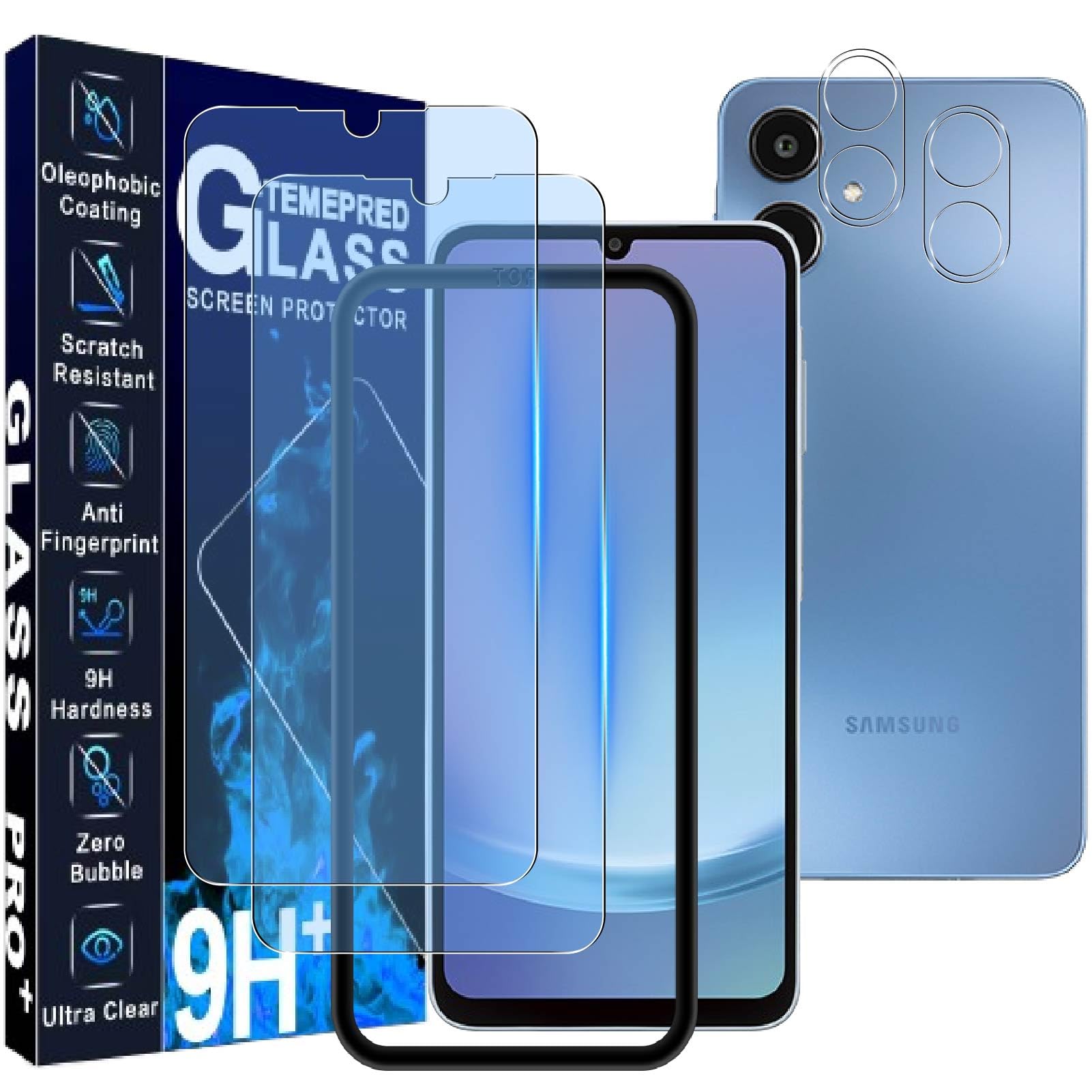 Amazon | 対応 Galaxy A25 5G ガラスフィルム ブルーライトカット 