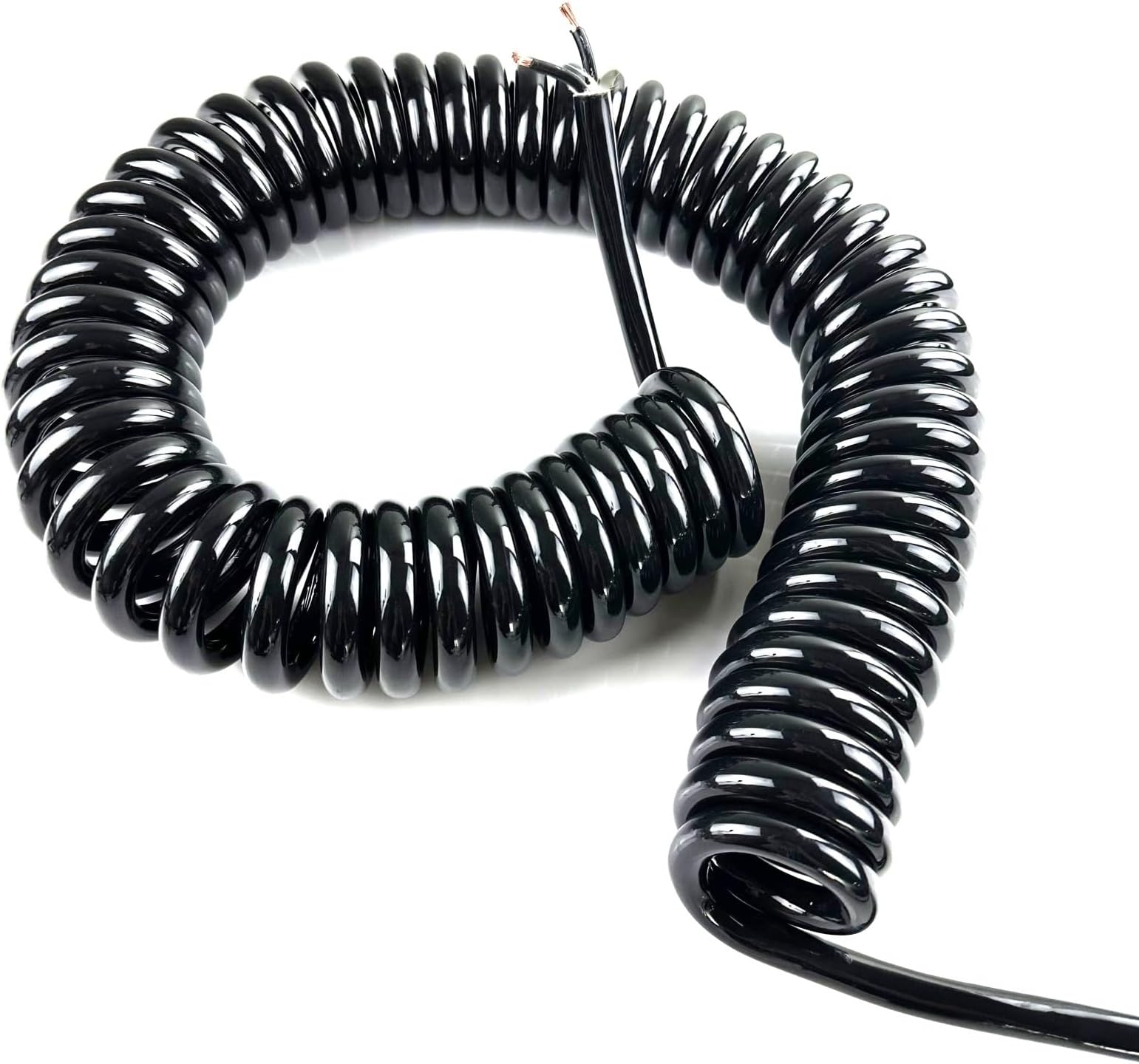 Telescopic wire spiral cable，Telephone cable, 22AWG Expandable Wire Spring Spiral Wire Cable 8 Core 10 Core 14 Core Black Power Cord Retractable Coil(14 core,Stretch 2 Meter)