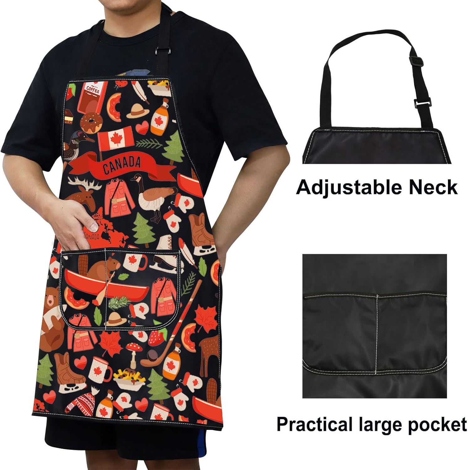 Canada Kitchen Apron with Pockets