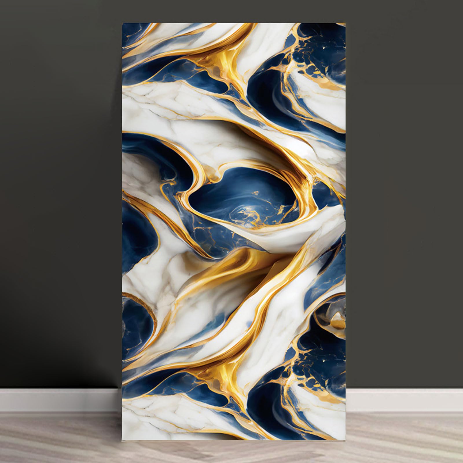 ByteRunning Marble Tiles,Waterproof Vinyls Self Adhesive Wall Tiles,Thicken Self Adhesive Wall Tiles Waterproof Backsplash,Glue Up Ceiling Panels,Easy Installation/Cutting,PVC Shower Walls Panels