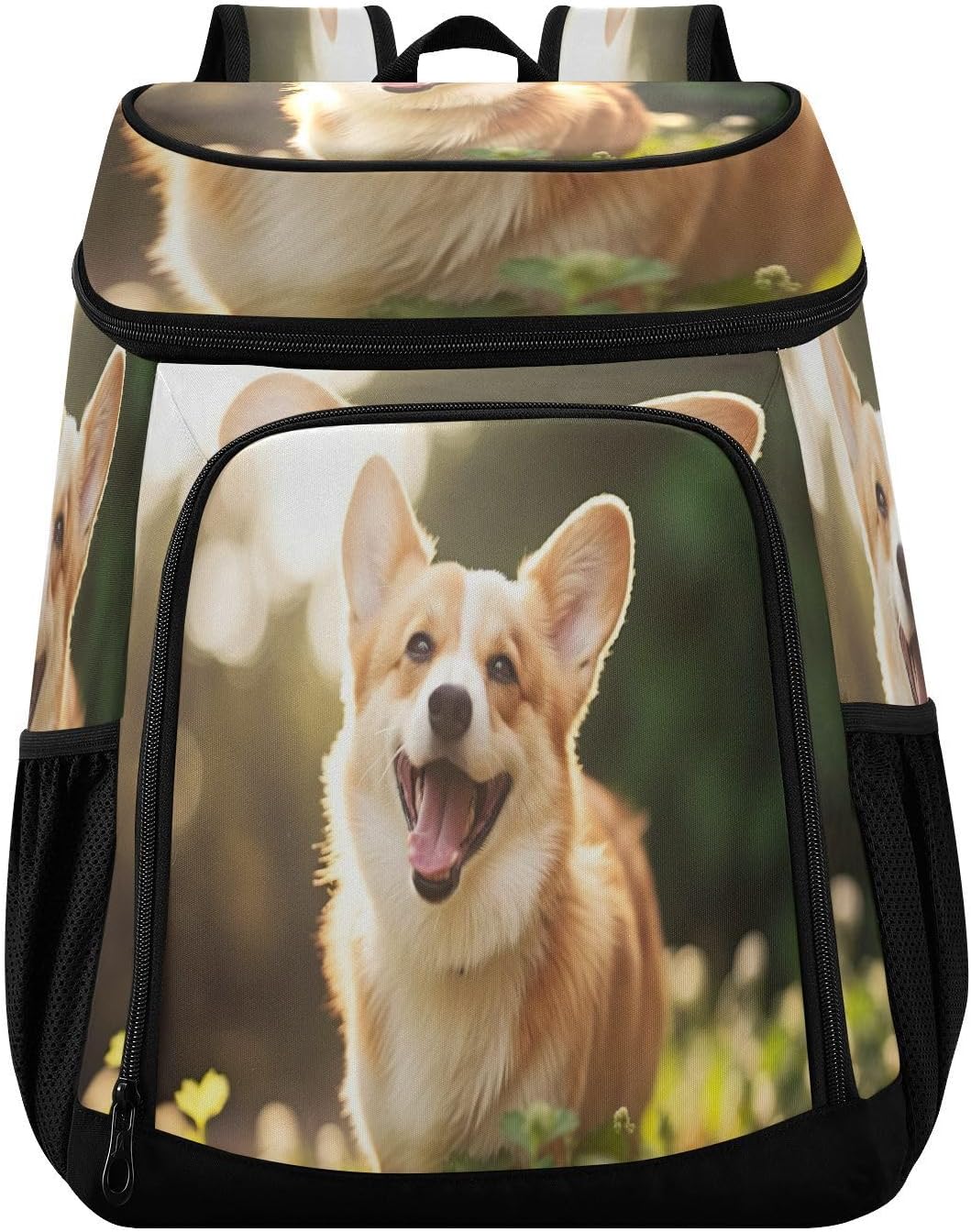 Smiling Dog Cooler Backpack 36 Cans Leakproof Waterproof Backpack Cooler Bag Beach Accessories Travel Camping Fishing Backpack for Women Men