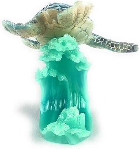 Miniatura 4 de Ain't It Nice Estatua de tortuga marina sobre ola, decoración de playa, decoración de playa de tortuga marina, figura de regalo para habitación de
