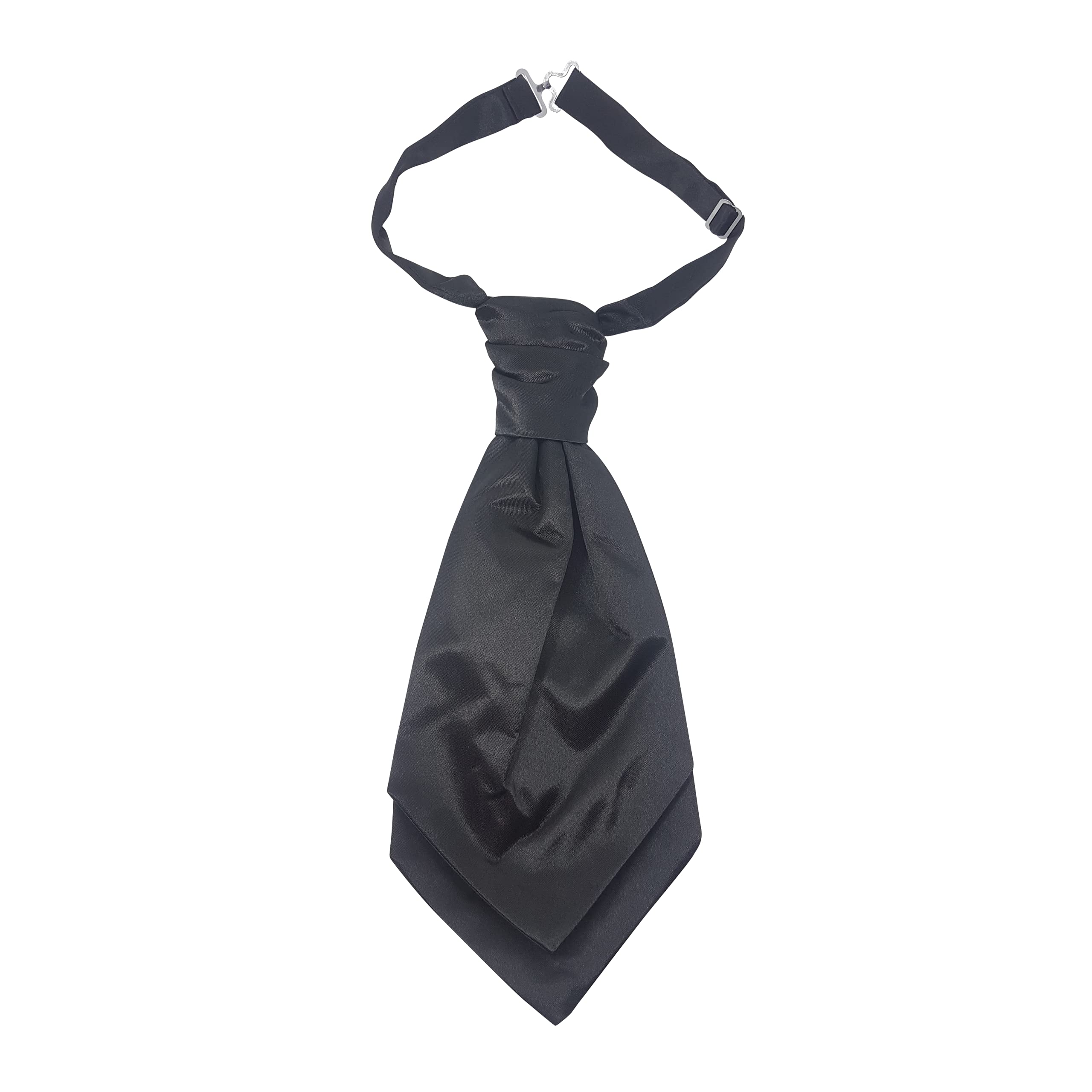 Ws Uk Men's Black Solid Colour Cravat [Black]