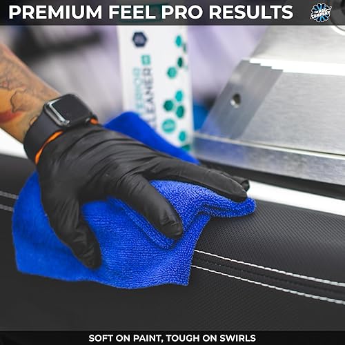 Miniatura 10 de The Rag Company Professional EDGELESS - Toallas de microfibra prémium 365 GSM con mezcla 7030, elimina la cera y sirve para detallar el automóvil,