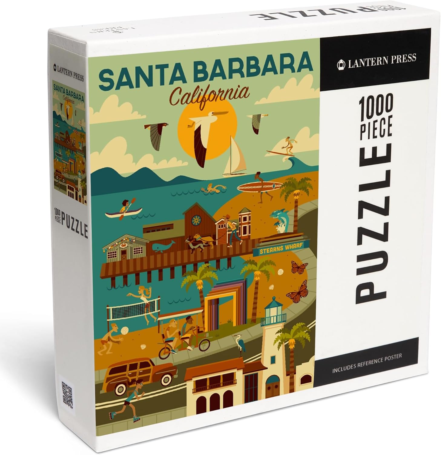 Santa Barbara, California, Geometric (1000 Piece Puzzle, Challenging Jigsaw Puzzle for Adults, Made in USA)