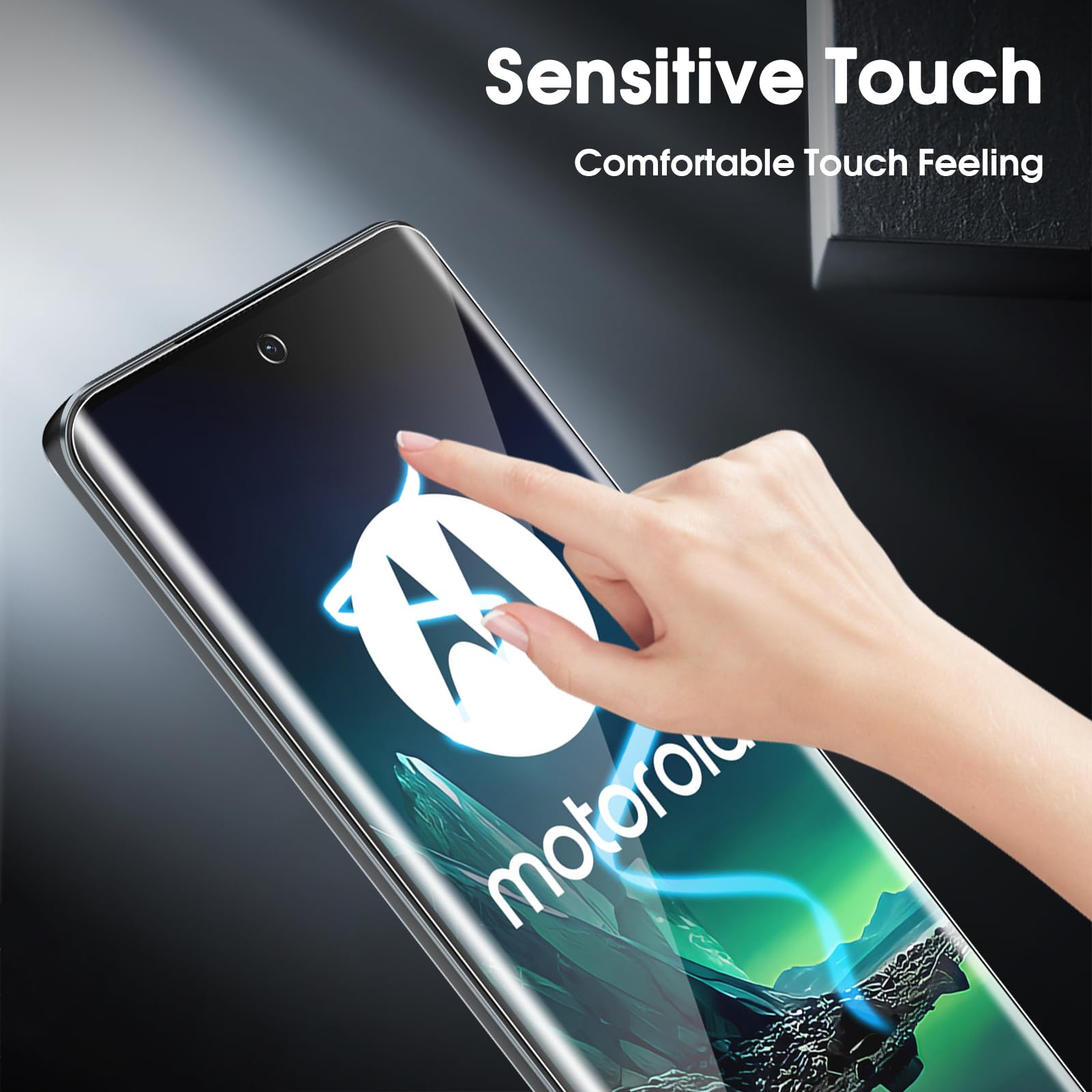 Yiunssy Protection écran Pour Motorola Moto Edge 40 Neo Caméra Arrière Protecteur Verre Trempé [2+2 Pièces],[ Reconnaissance D'empreintes] TPU Flexible Protection écran Pour Motorola Moto Edge 40 Neo