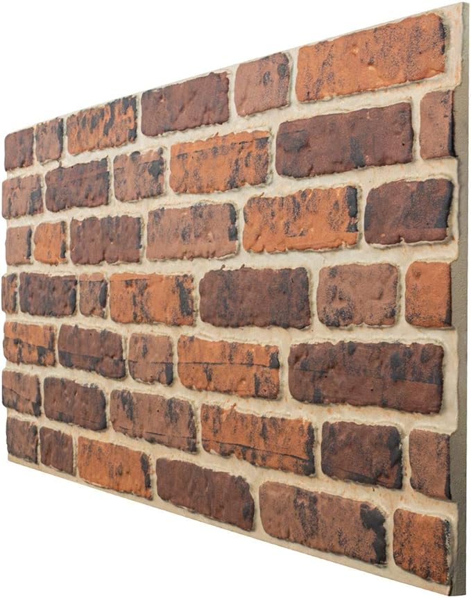 4 Pack EPS Polystyrene Panels 120x50cm 3D Brick Effect Wall Cladding