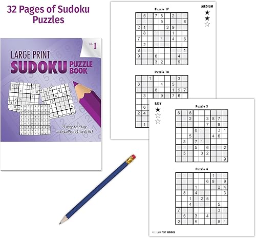 Miniatura 9 de ZOCO - 10 paquetes de regalo - Juegos de cerebro con letra grande para adultos - Cada paquete incluye (1) búsqueda de palabras, (1) crucigrama, (1)