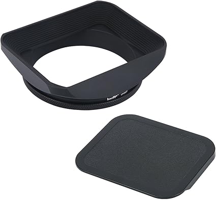 Amazon Haoge 62mm スクエア メタル ねじ込み式マウント レンズフード シェード キャップ付き キャノン ニコン ソニー ライカ ライツ カール ツァイス フォクトレンダー Nikkor パナソニック 富士フイルム オリンパスの62mmレンズ用 その他の62mmフィルタースレッド