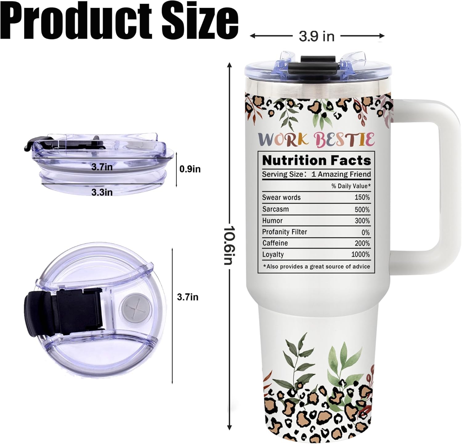 Work Bestie Gifts for Women Birthday Gifts for Best Friend Woman Work Bestie Cups Tumbler Coworker Gift for Women Leaving Goodbye Farewell Gift Besties Tumbler 40oz (New Lid) - Image 7