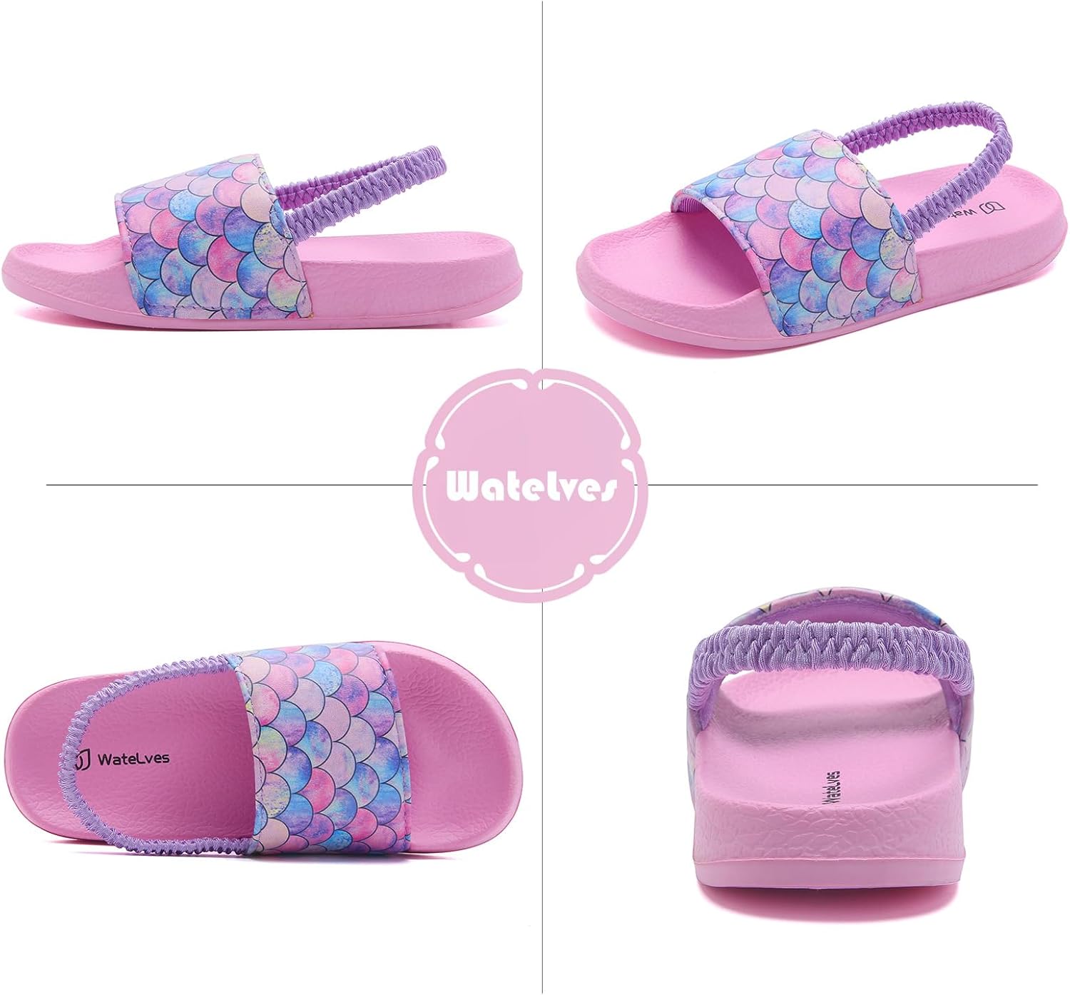 WateLves Toddler Boys Girls Slides Sandals for Swim Beach Kids Water Shoes Casual Summer Slippers - Image 5
