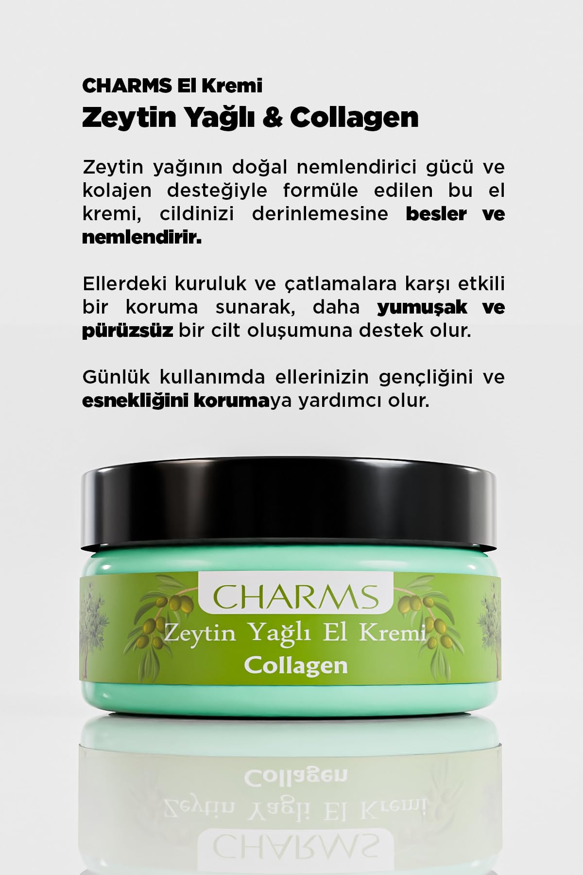 NATURA EXPERT Charms Zeytin Yağlı & Collagen El Kremi, 100 ml