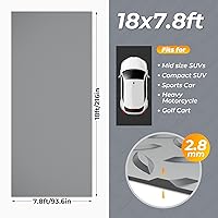 Vista 7 de Geemax Alfombrillas de Piso de Garaje de 7.8 x 18 Pies para Debajo del Automóvil, Rollo de Piso de Garaje de Goma Engrosado de 2.8mm (0.11 pulgadas)