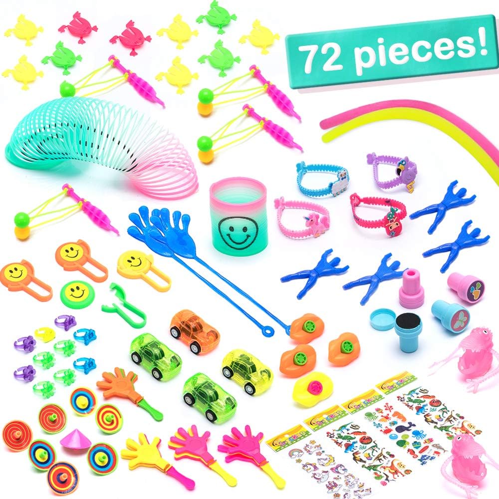 72 Pcs. Pinata Toys Filler, Prize Box Toys for Kids, Small