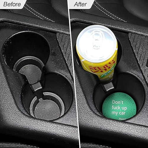 Miniatura 4 de Portavasos para automóvil, 4 posavasos de 2.75 pulgadas, tapete integrado antideslizante e impermeable, accesorios interiores automotrices para