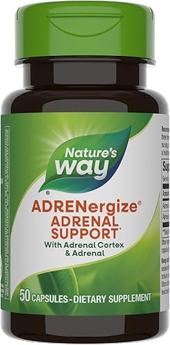 Nature's Way Adrenergize con corteza suprarrenal y suprarrenal entera, apoyo energético*, 50 cápsulas