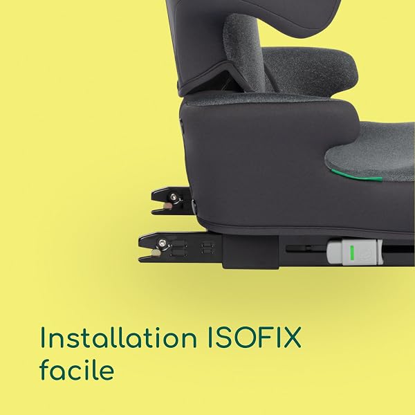 Bebeconfort RoadFix i-Size, Siège Auto Rehausseur à Dossier, 3,5-12 ans (100-150cm), Siège Auto ISOFIX, Pliable, Léger (4,4 kg), 14 Positions d'Appui-tête, Siège Rembourré, Tinted Graphite - 4