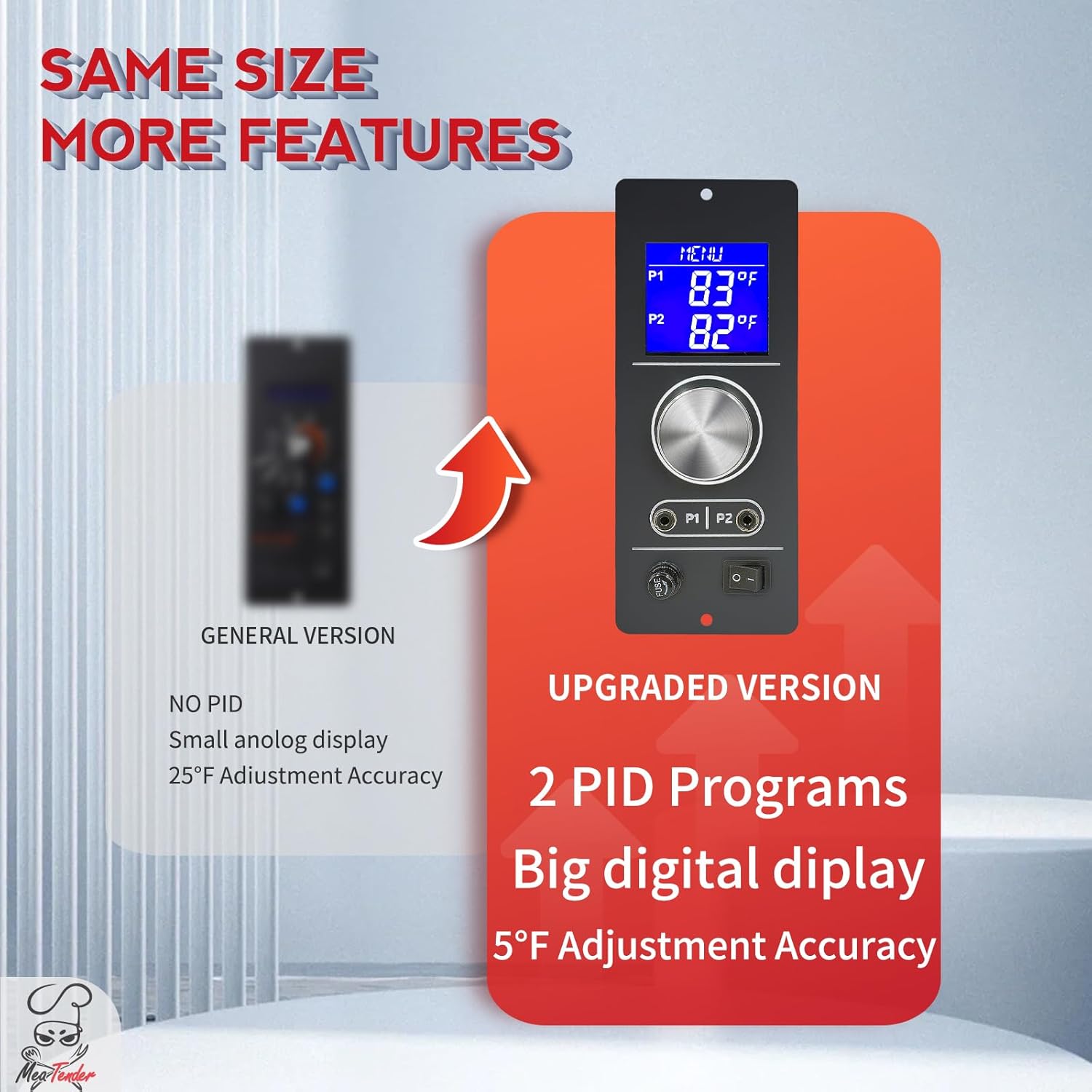 Gen 2 Retro Fit Non-WiFi PID Pellet Grill Controller Replacement for Camp Chef Pellet Grill and Smoker (PG24-82) Models of Pursuit 20, SG24, XT24,SG 30, SGX36, DLX36