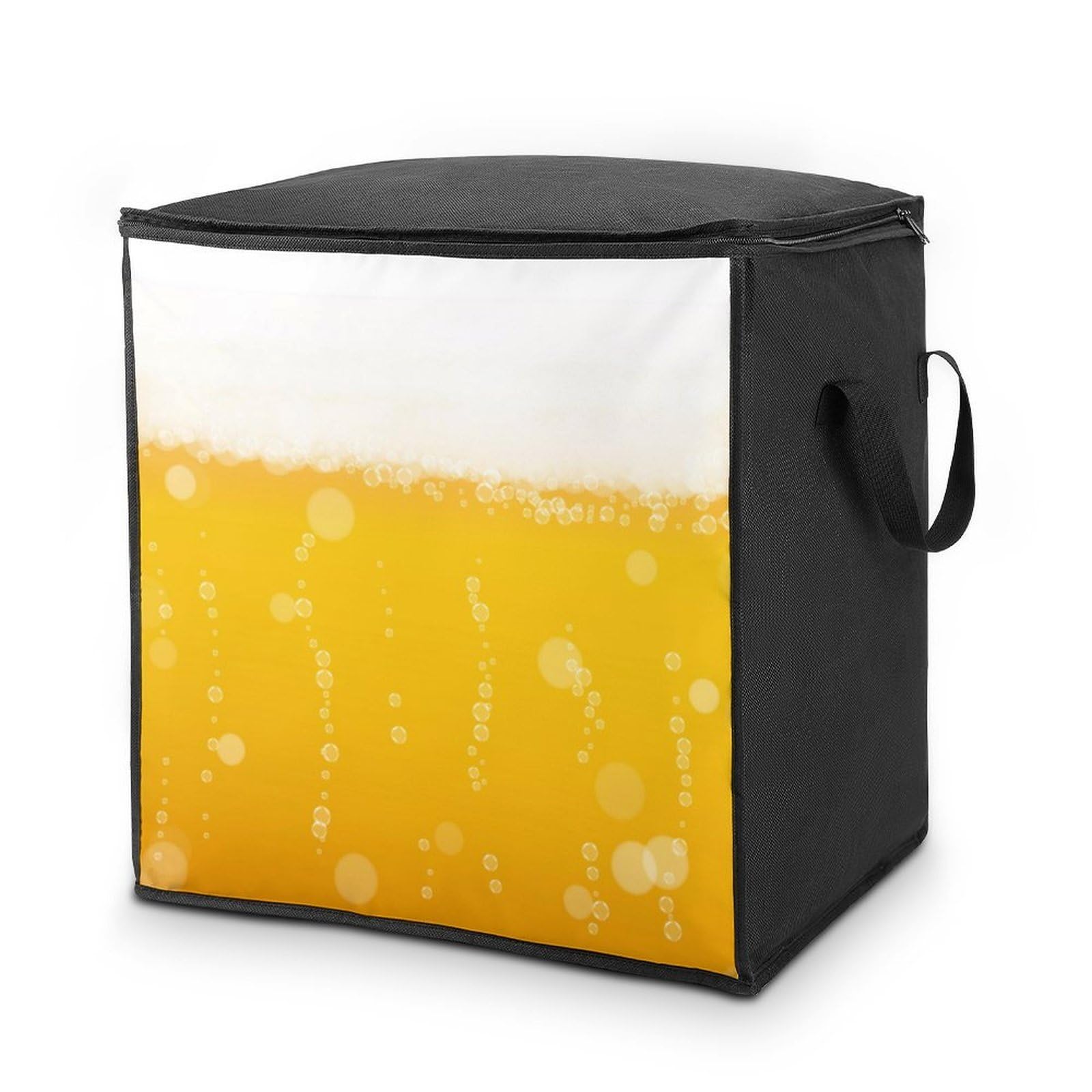 Lyfthologen 70L Storage Bags, Bubbles And Beer Storage Box with Lid Zipper And Handles, Clothes Bags for Quilt, Blankets, Bedding
