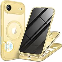 Vista 25 de BERFY Funda para iPhone Air, compatible con MagSafe, protector de pantalla de privacidad integrado y protección de cámara, cuerpo completo