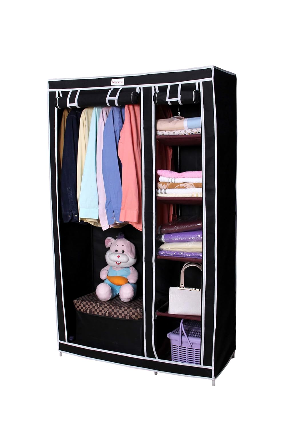 Novatic High Capacity Foldable Wardrobe/Cloth Almirah / Collapsible