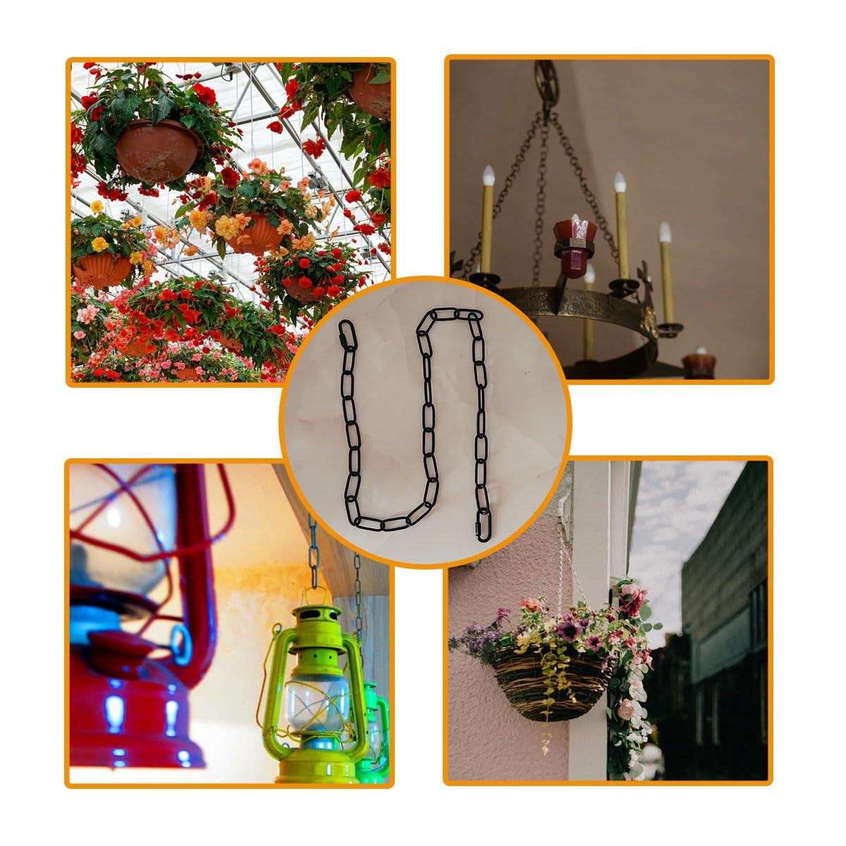 3 Feet Black Chain for Hanging, Industrial Light Fixture Chain — Amazon image 4