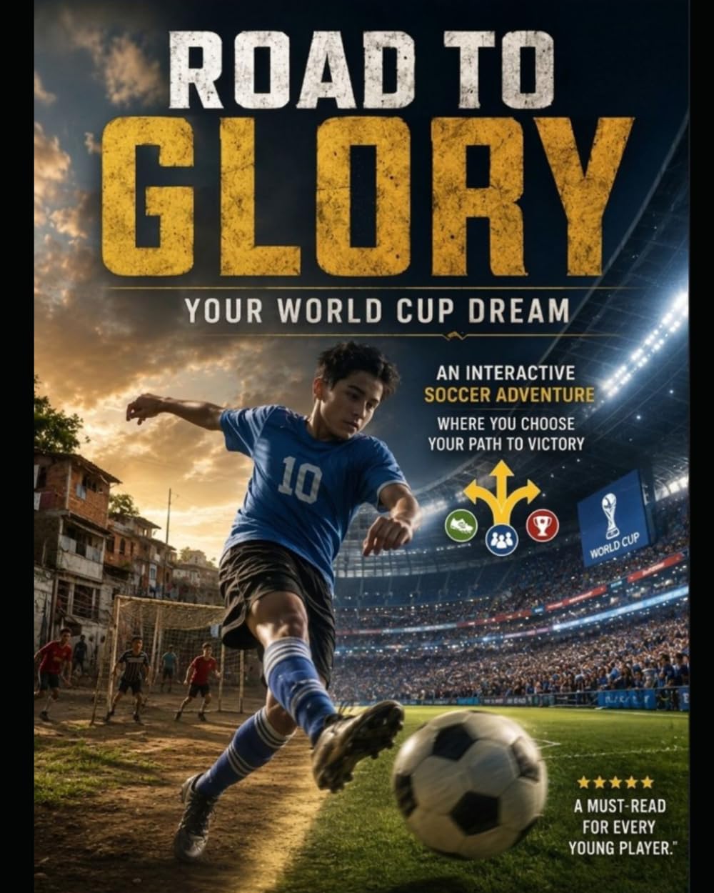 Road to Glory: Your World Cup Dream: An interactive soccer adventure story where every decision shapes your journey to victory. 25 sections, 4 possible endings — your choices decide the outcome.