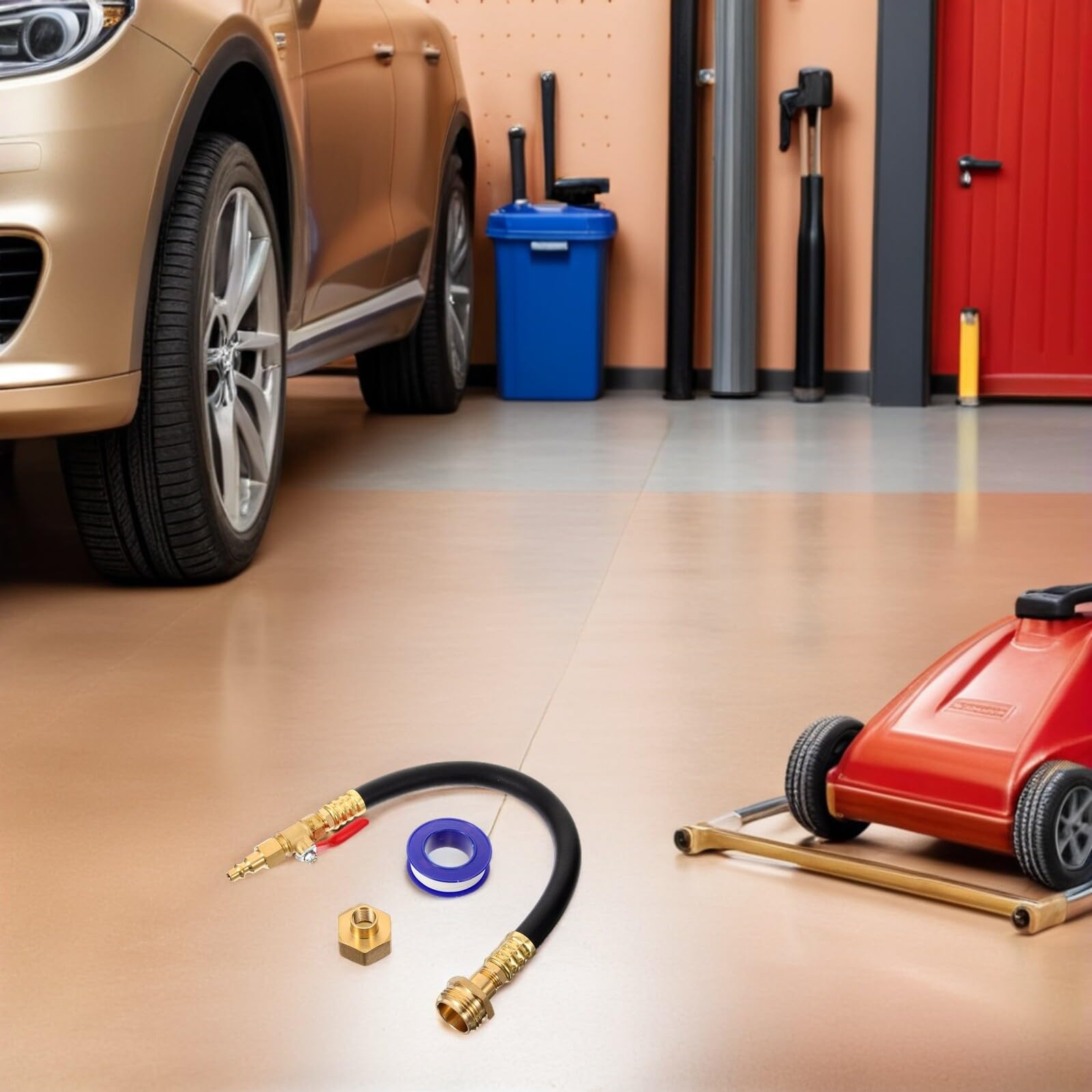 Set 2 Adattatori a Collegamento Rapido per Impianto Idraulico Invernale Camper Valvola di Scarico Kit Compatto per Preparazione e Svernamento Linee Acqua Roulotte e Barca