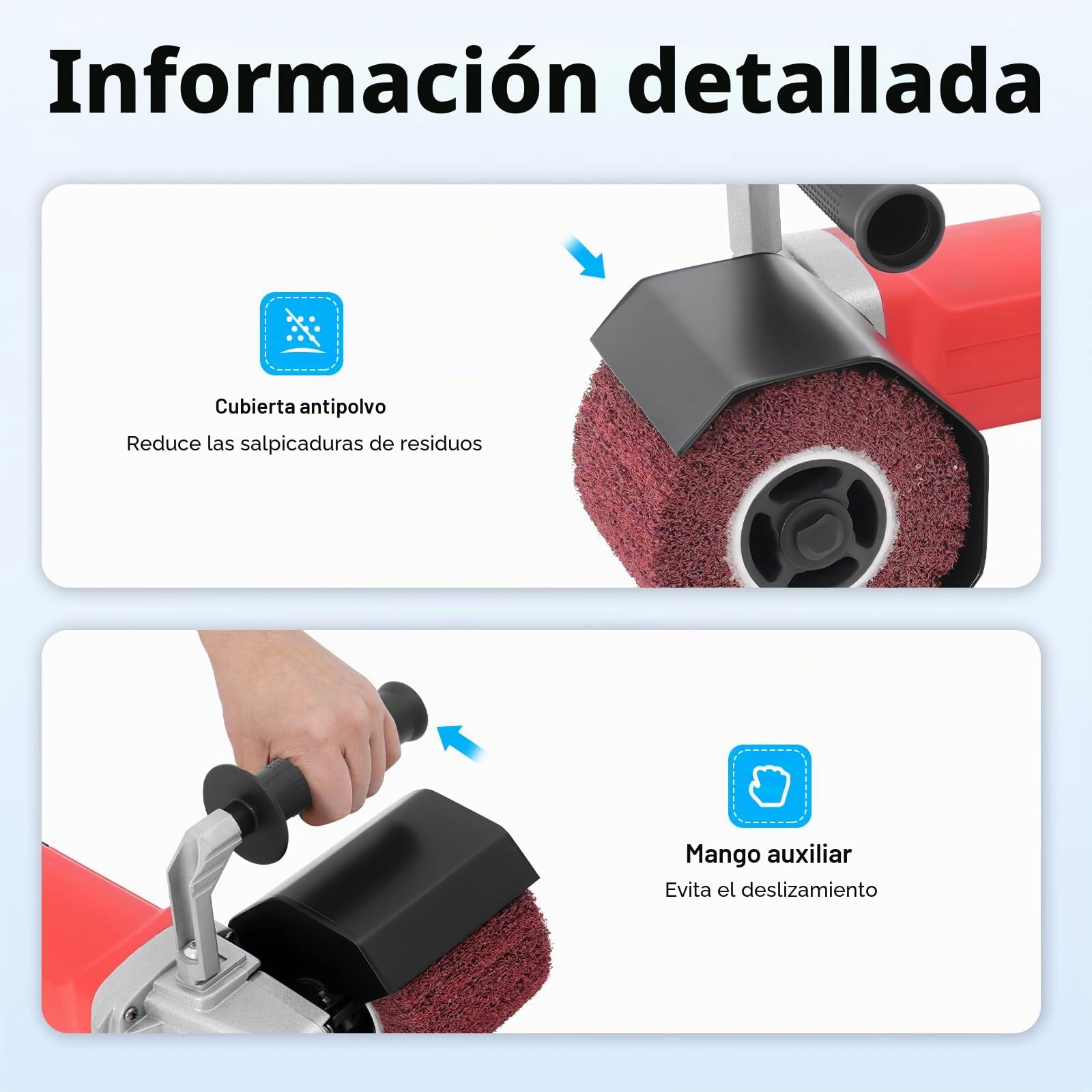 Máquina de satinado, lijadora de cepillo, 1400 W, lijadora de rodillo, amoladora angular, pulidora, máquina de cepillado, para madera, plástico, metal y acero inoxidable