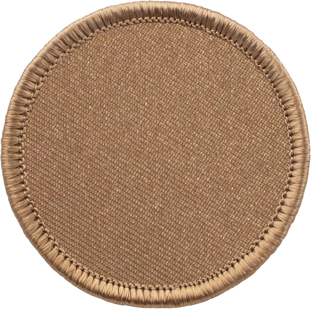 2" Diameter Round Blank Patch - Blank Background Tan Twill Patrol Patch