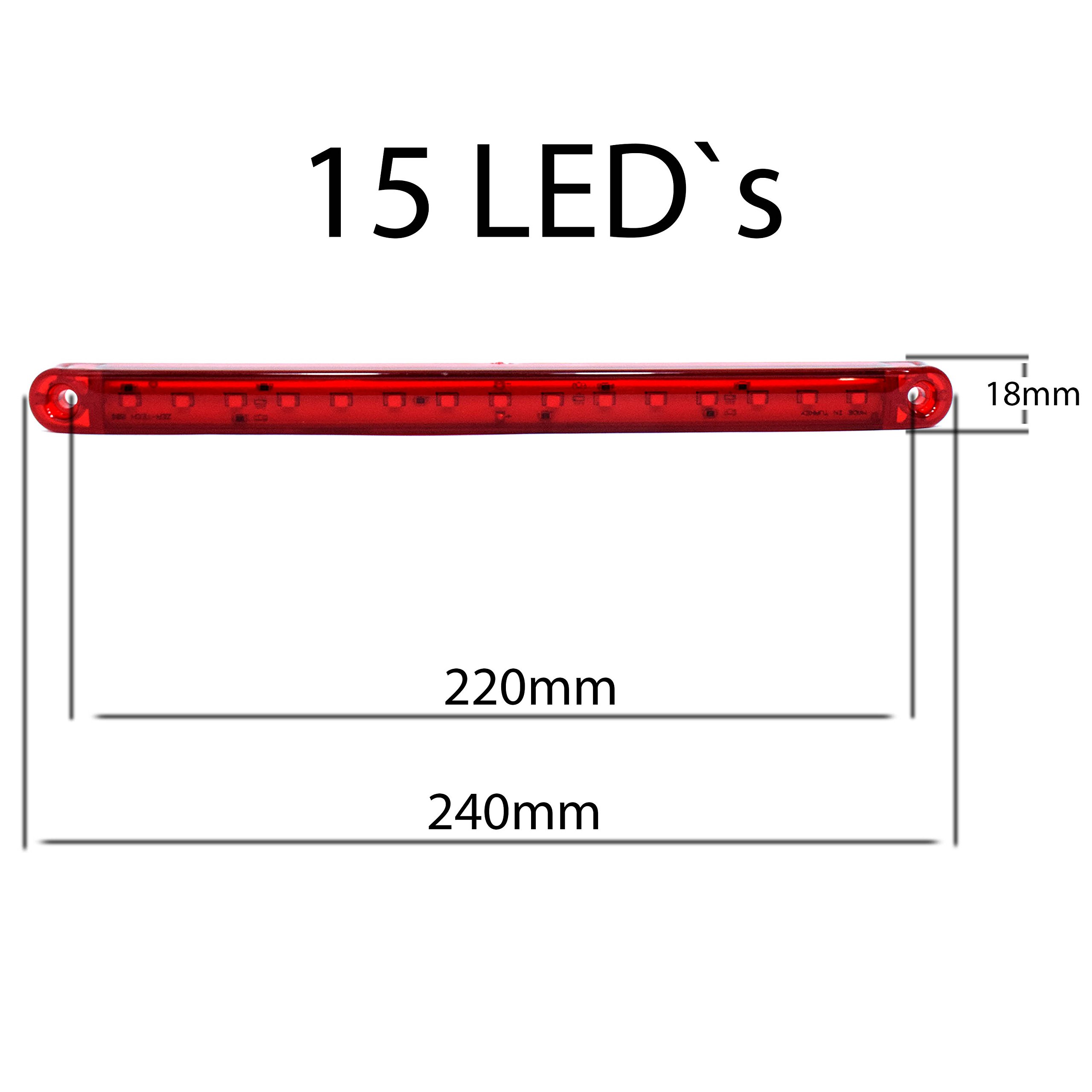 10x Rot 15 LED 24V Seitenmarkierungs Begrenzungsleuchte Positionsleuchte Markierung LKW PKW Anhänger